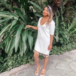 White tassel dress